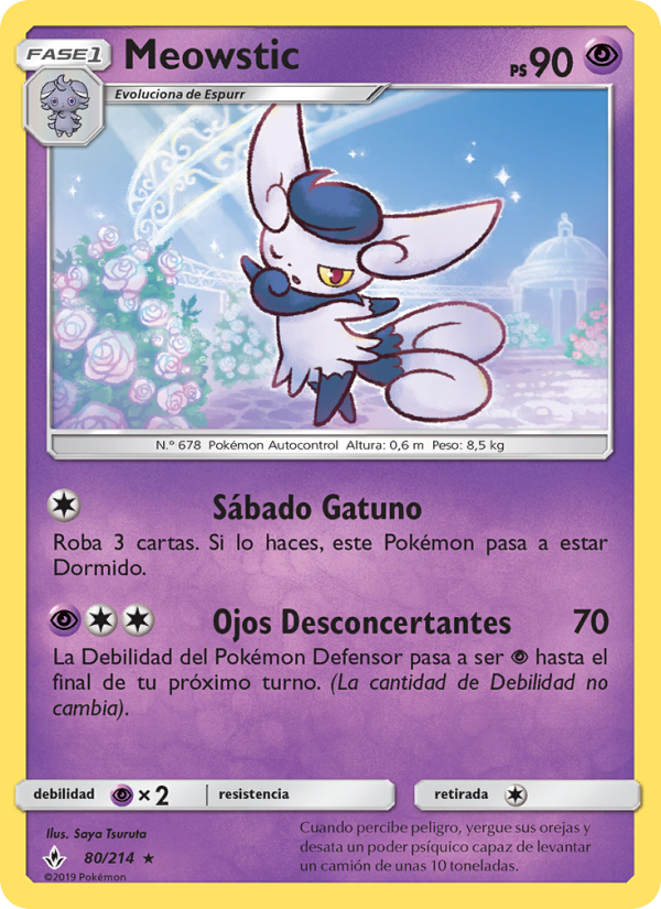Meowstic 80 — Vínculos Indestructibles (Spanish Pokémon TCG card)