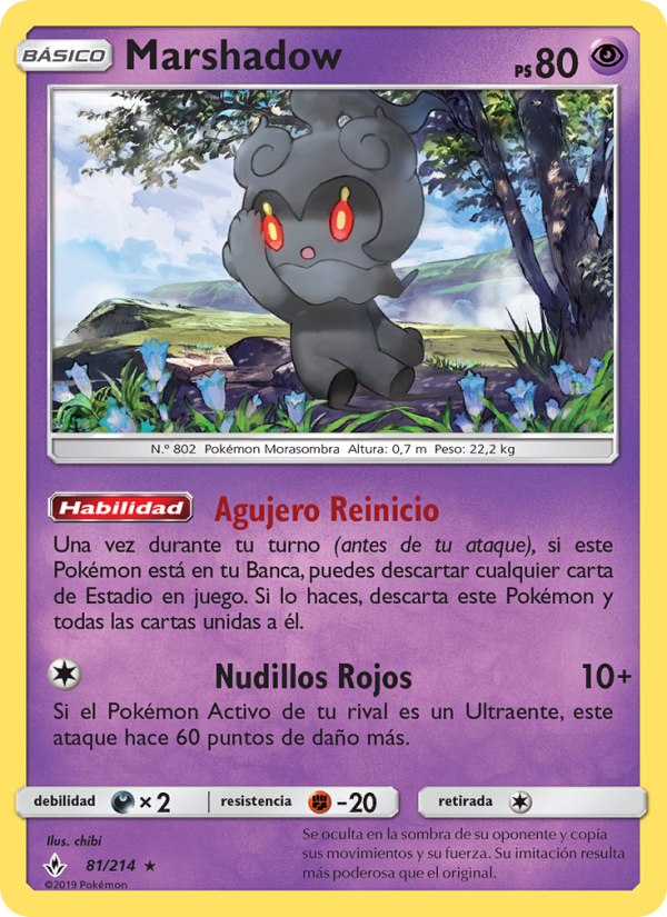Marshadow 81 — Vínculos Indestructibles (Spanish Pokémon TCG card)