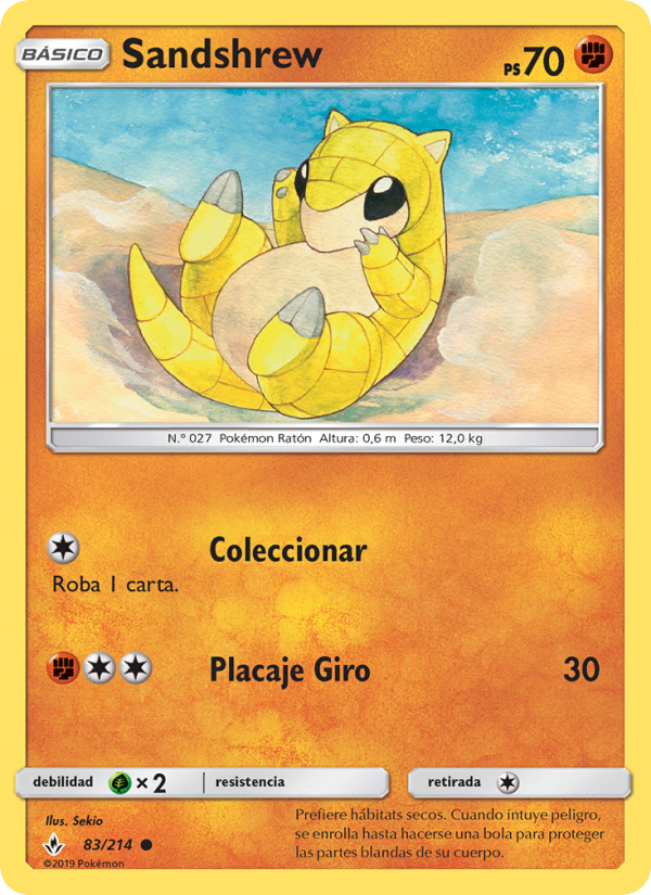 Sandshrew 83 — Vínculos Indestructibles (Spanish Pokémon TCG card)