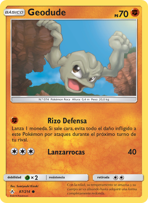 Geodude 87 — Vínculos Indestructibles (Spanish Pokémon TCG card)
