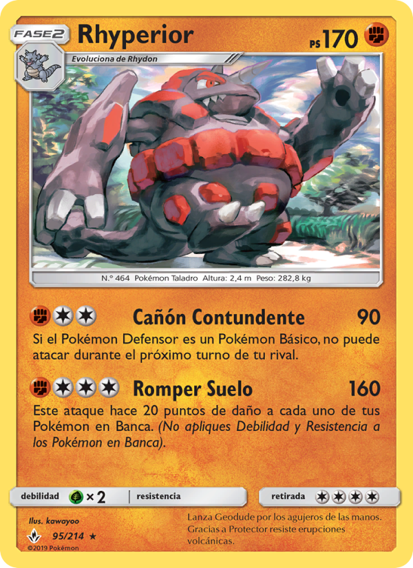 Rhyperior 95 — Vínculos Indestructibles (Spanish Pokémon TCG card)