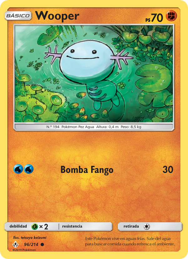 Wooper 96 — Vínculos Indestructibles (Spanish Pokémon TCG card)