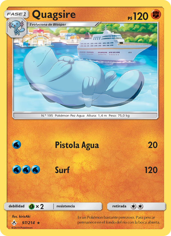 Quagsire 97 — Vínculos Indestructibles (Spanish Pokémon TCG card)