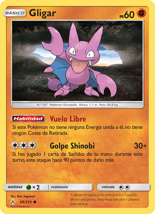 Gligar 98 — Vínculos Indestructibles (Spanish Pokémon TCG card)