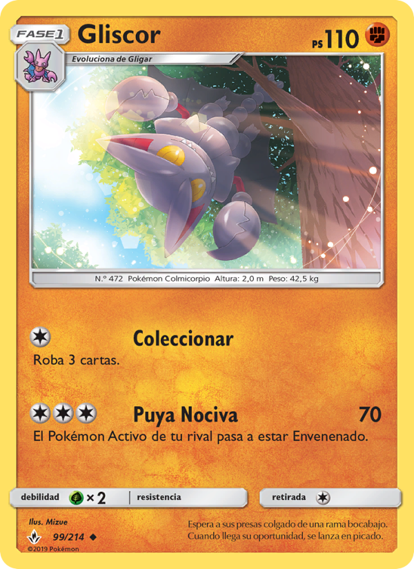 Gliscor 99 — Vínculos Indestructibles (Spanish Pokémon TCG card)