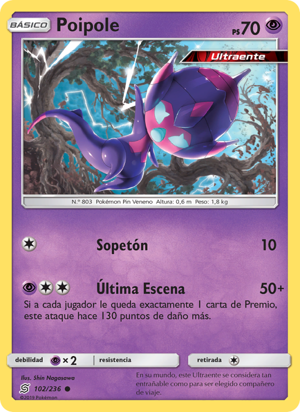 Poipole 102 — Mentes Unidas (Spanish Pokémon TCG card)