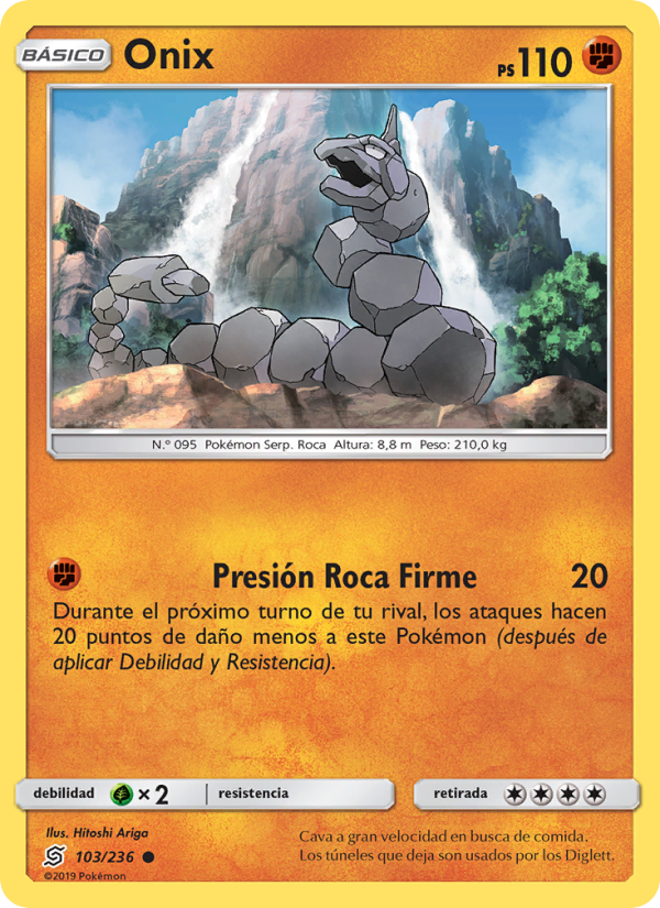 Onix 103 — Mentes Unidas (Spanish Pokémon TCG card)