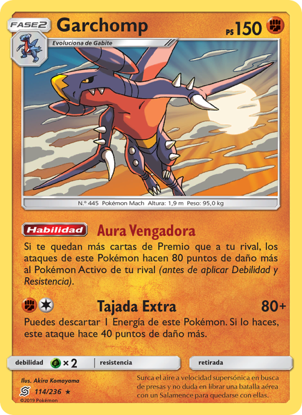 Garchomp 114 — Mentes Unidas (Spanish Pokémon TCG card)