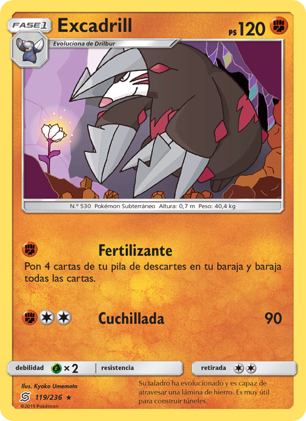 Excadrill 119 — Mentes Unidas (Spanish Pokémon TCG card)