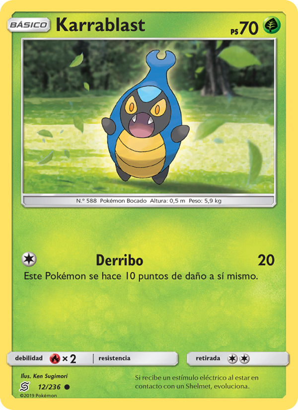 Karrablast 12 — Mentes Unidas (Spanish Pokémon TCG card)