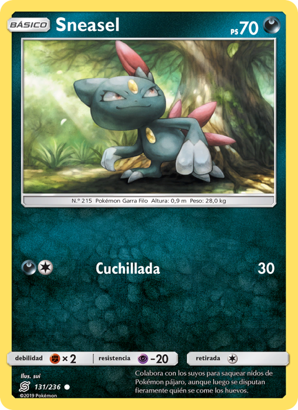 Sneasel 131 — Mentes Unidas (Spanish Pokémon TCG card)
