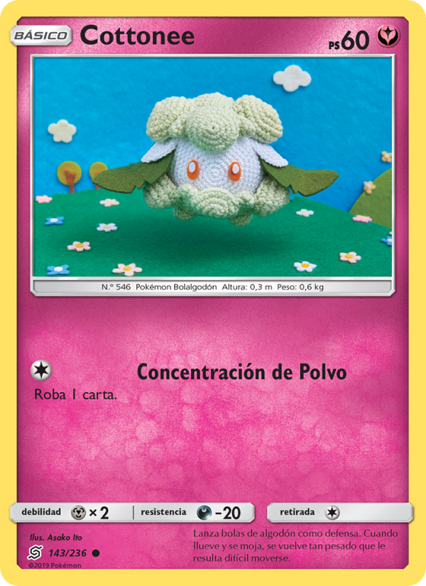 Cottonee 143 — Mentes Unidas (Spanish Pokémon TCG card)