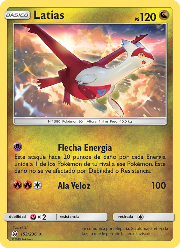 Latias 153 — Mentes Unidas (Spanish Pokémon TCG card)