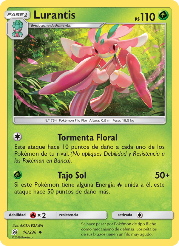 Lurantis 16 — Mentes Unidas (Spanish Pokémon TCG card)
