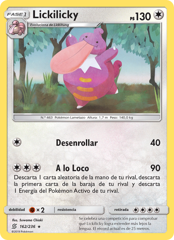 Lickilicky 162 — Mentes Unidas (Spanish Pokémon TCG card)