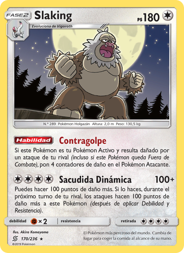 Slaking 170 — Mentes Unidas (Spanish Pokémon TCG card)