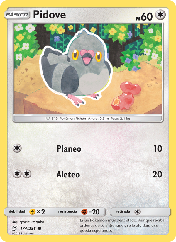 Pidove 174 — Mentes Unidas (Spanish Pokémon TCG card)