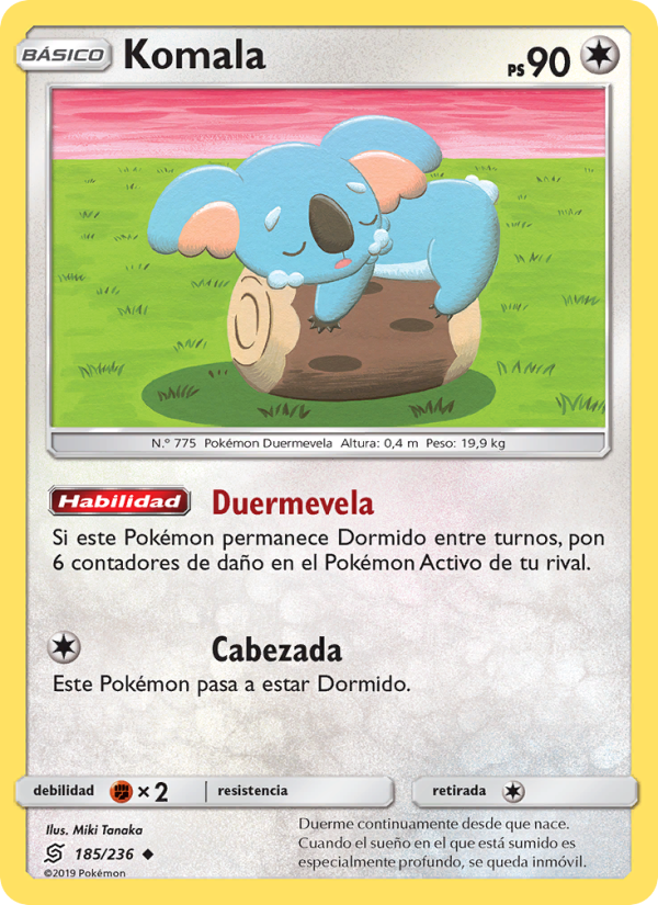 Komala 185 — Mentes Unidas (Spanish Pokémon TCG card)