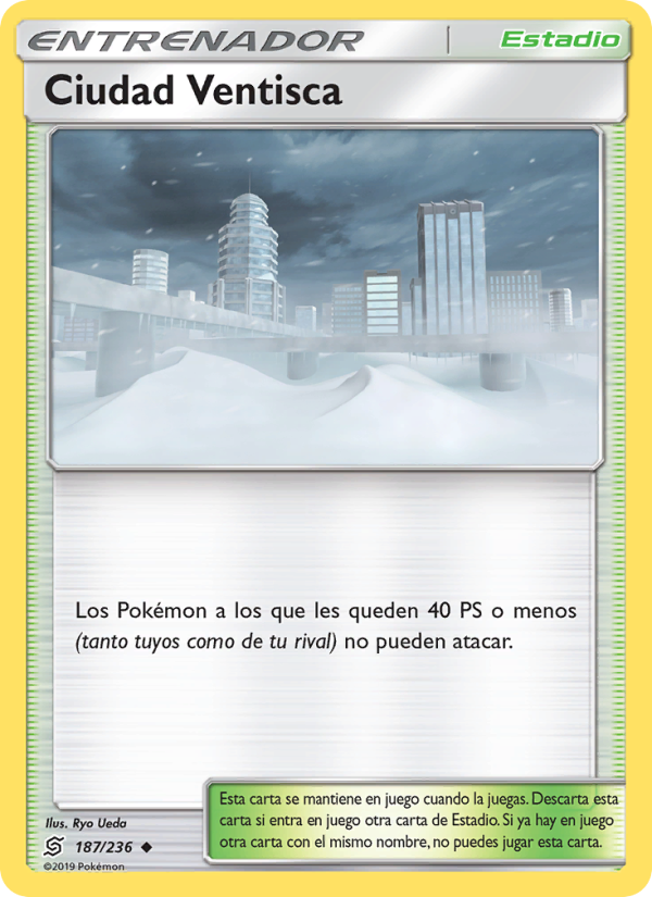 Ciudad Ventisca 187 — Mentes Unidas (Spanish Pokémon TCG card)