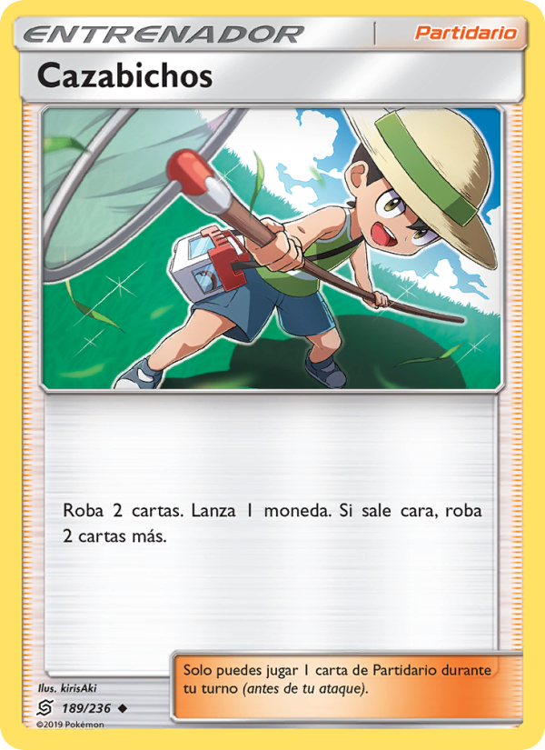 Cazabichos 189 — Mentes Unidas (Spanish Pokémon TCG card)