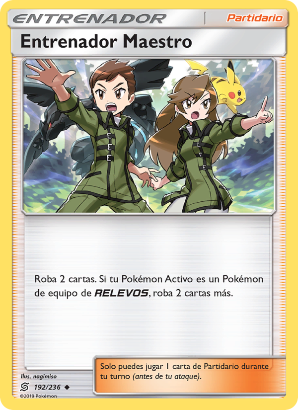 Entrenador Maestro 192 — Mentes Unidas (Spanish Pokémon TCG card)
