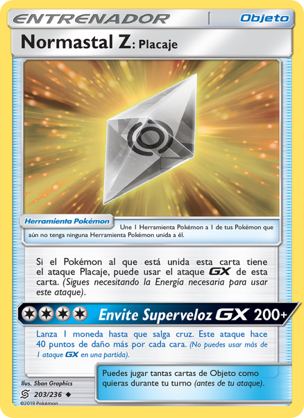 Normastal Z: Placaje 203 — Mentes Unidas (Spanish Pokémon TCG card)