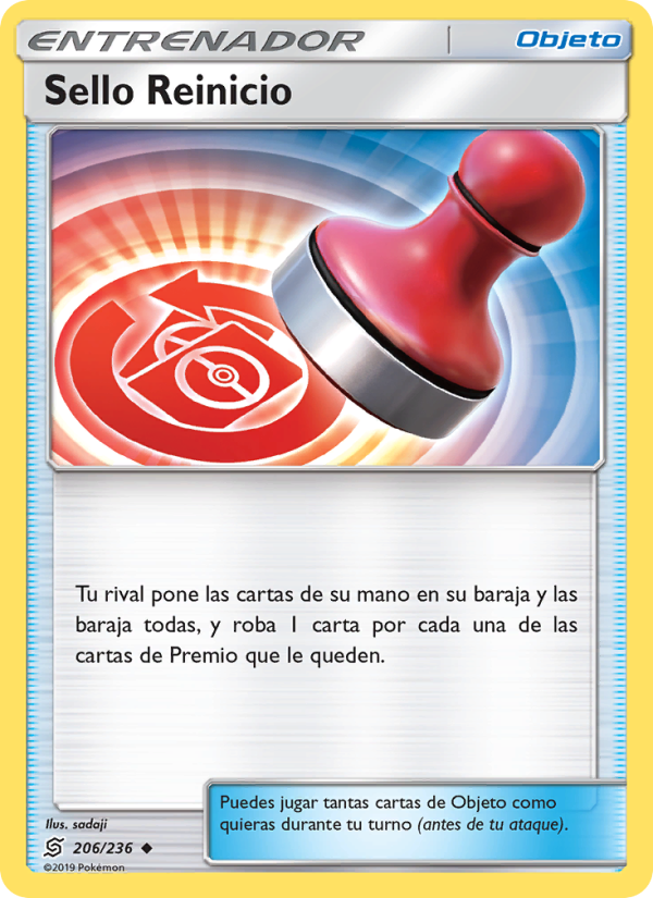 Sello Reinicio 206 — Mentes Unidas (Spanish Pokémon TCG card)