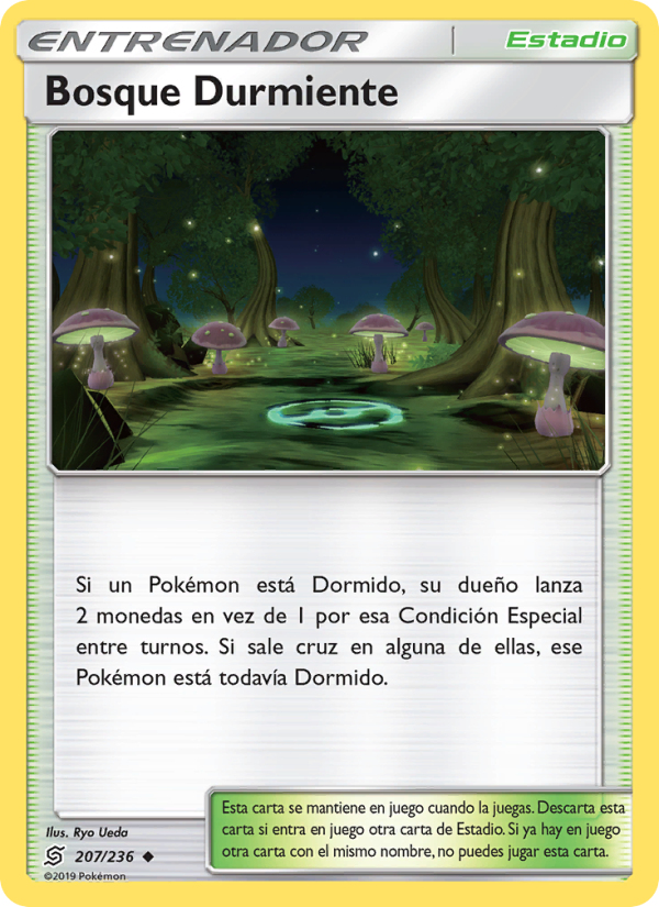 Bosque Durmiente 207 — Mentes Unidas (Spanish Pokémon TCG card)