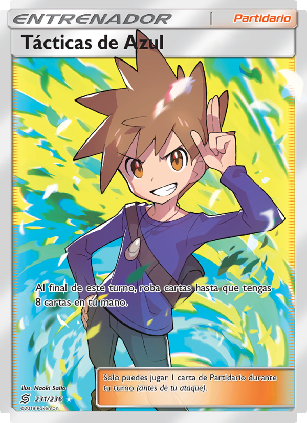 Tácticas de Azul 231 — Mentes Unidas (Spanish Pokémon TCG card)