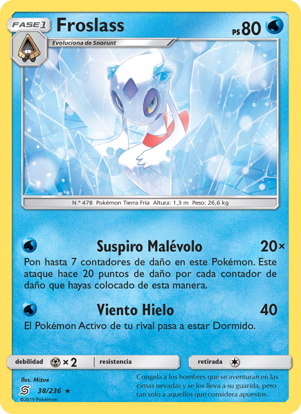 Froslass 38 — Mentes Unidas (Spanish Pokémon TCG card)