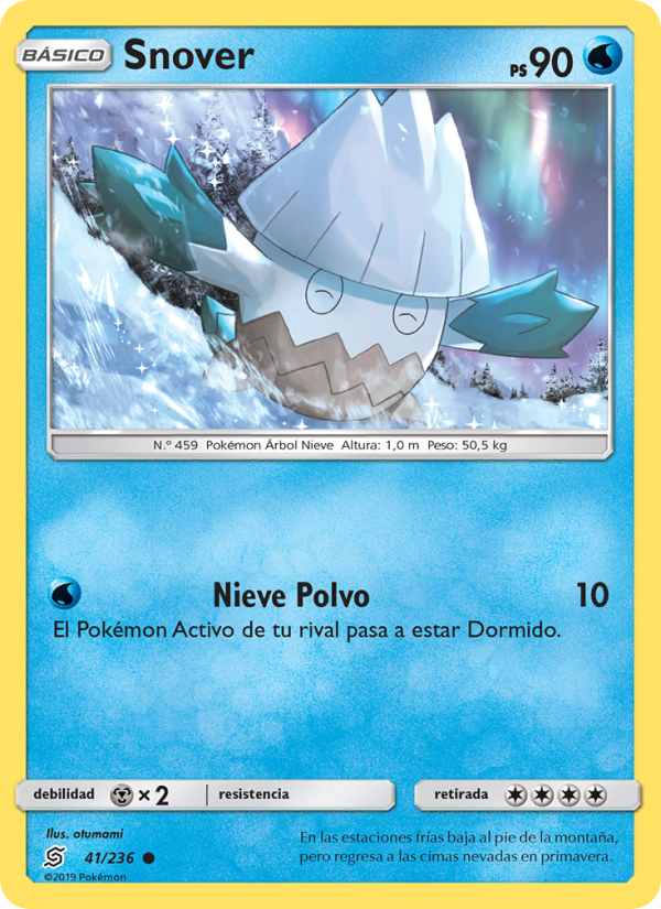Snover 41 — Mentes Unidas (Spanish Pokémon TCG card)