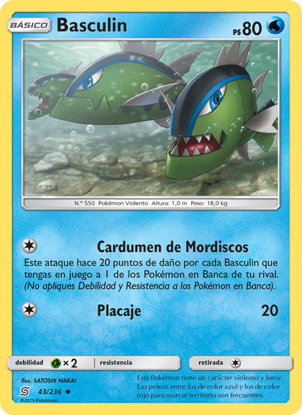 Basculin 43 — Mentes Unidas (Spanish Pokémon TCG card)