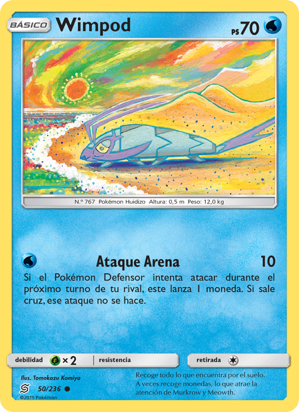 Wimpod 50 — Mentes Unidas (Spanish Pokémon TCG card)