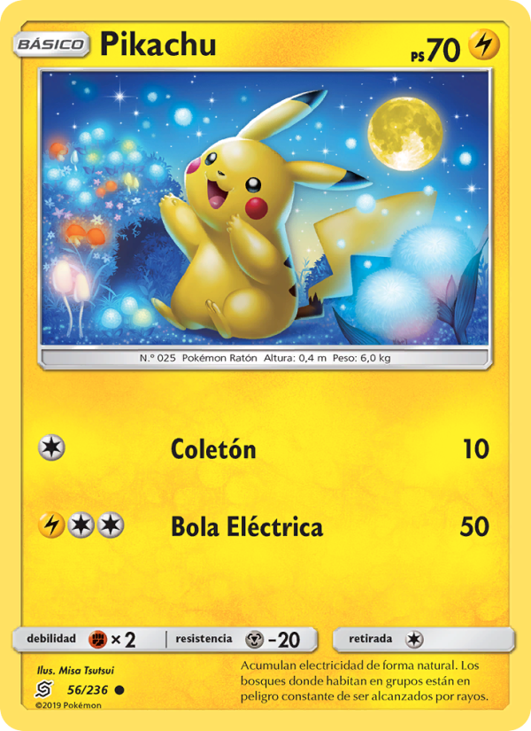 Pikachu 56 — Mentes Unidas (Spanish Pokémon TCG card)
