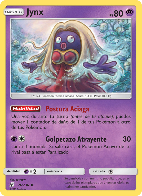 Jynx 76 — Mentes Unidas (Spanish Pokémon TCG card)