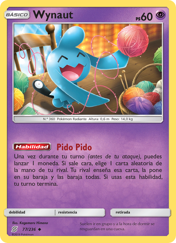 Wynaut 77 — Mentes Unidas (Spanish Pokémon TCG card)