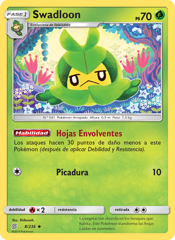 Swadloon 8 — Mentes Unidas (Spanish Pokémon TCG card)