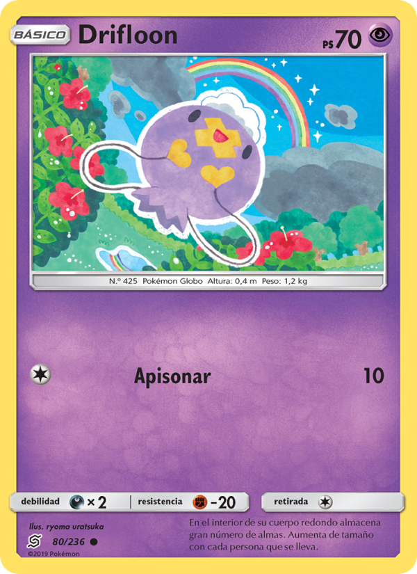 Drifloon 80 — Mentes Unidas (Spanish Pokémon TCG card)