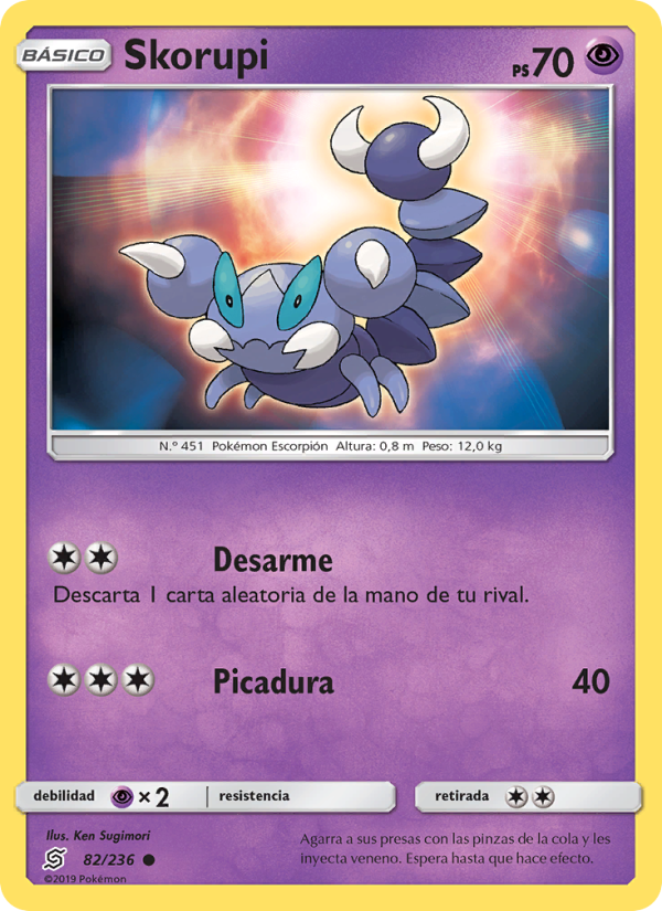 Skorupi 82 — Mentes Unidas (Spanish Pokémon TCG card)