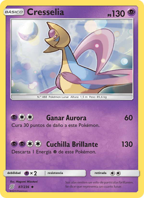 Cresselia 87 — Mentes Unidas (Spanish Pokémon TCG card)