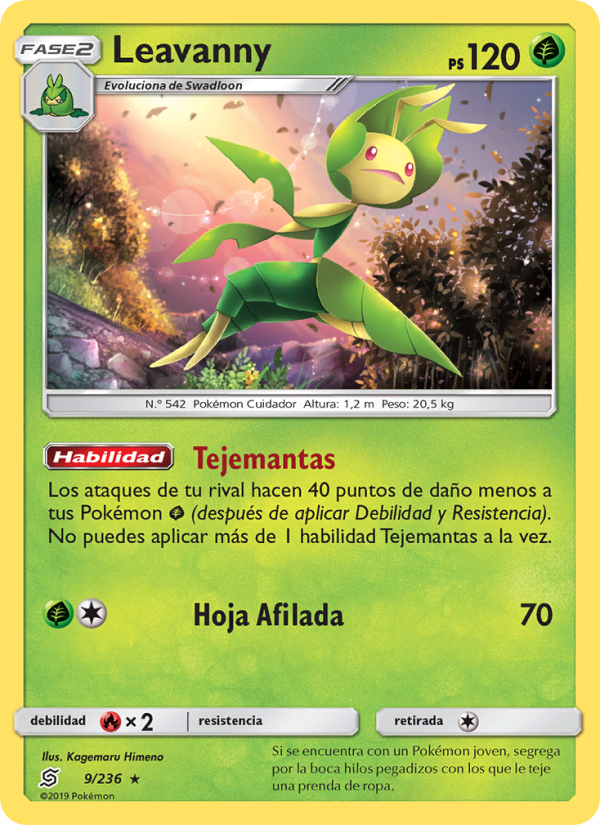 Leavanny 9 — Mentes Unidas (Spanish Pokémon TCG card)