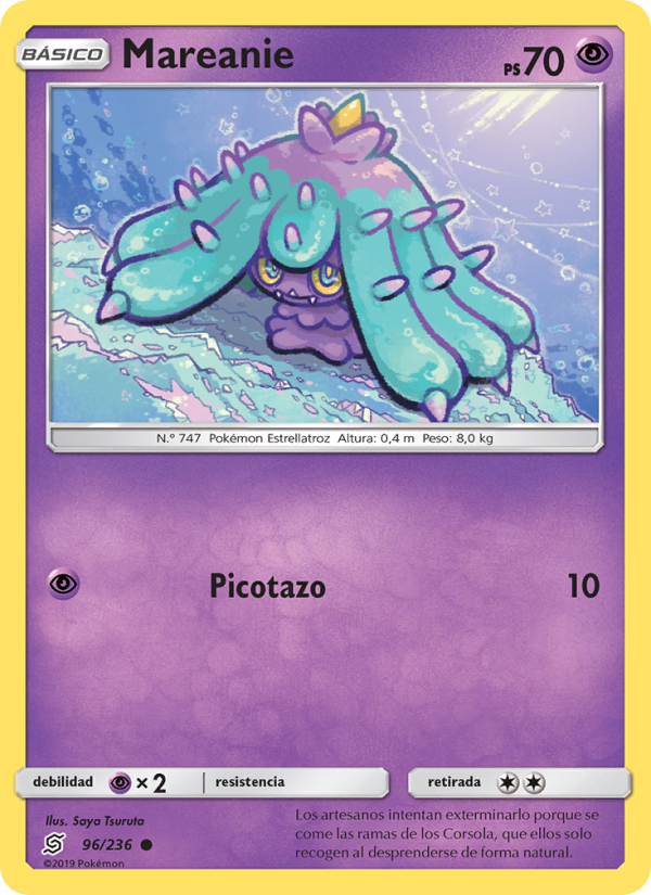 Mareanie 96 — Mentes Unidas (Spanish Pokémon TCG card)