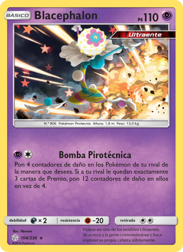 Blacephalon 104 — Eclipse Cósmico (Spanish Pokémon TCG card)