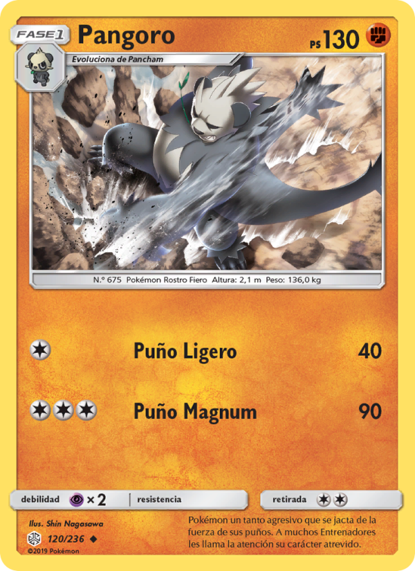 Pangoro 120 — Eclipse Cósmico (Spanish Pokémon TCG card)