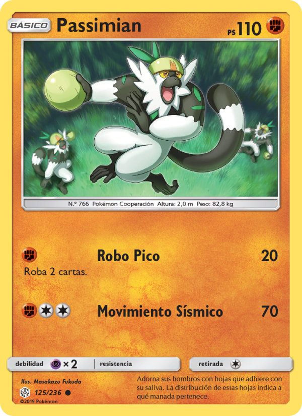 Passimian 125 — Eclipse Cósmico (Spanish Pokémon TCG card)
