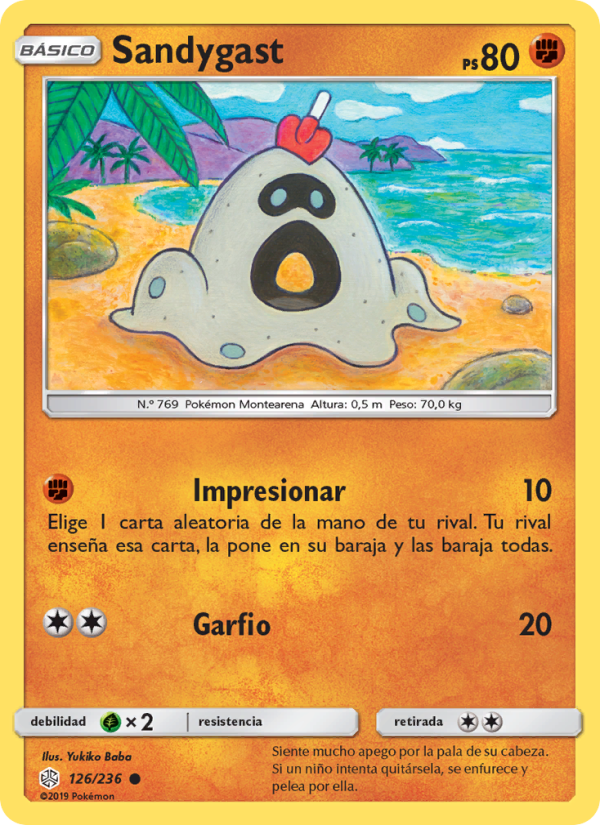 Sandygast 126 — Eclipse Cósmico (Spanish Pokémon TCG card)