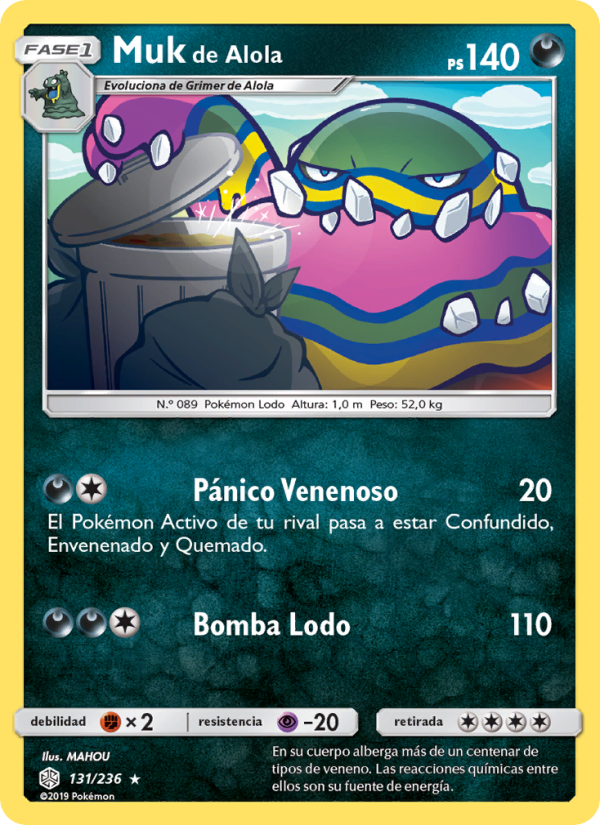 Muk de Alola 131 — Eclipse Cósmico (Spanish Pokémon TCG card)