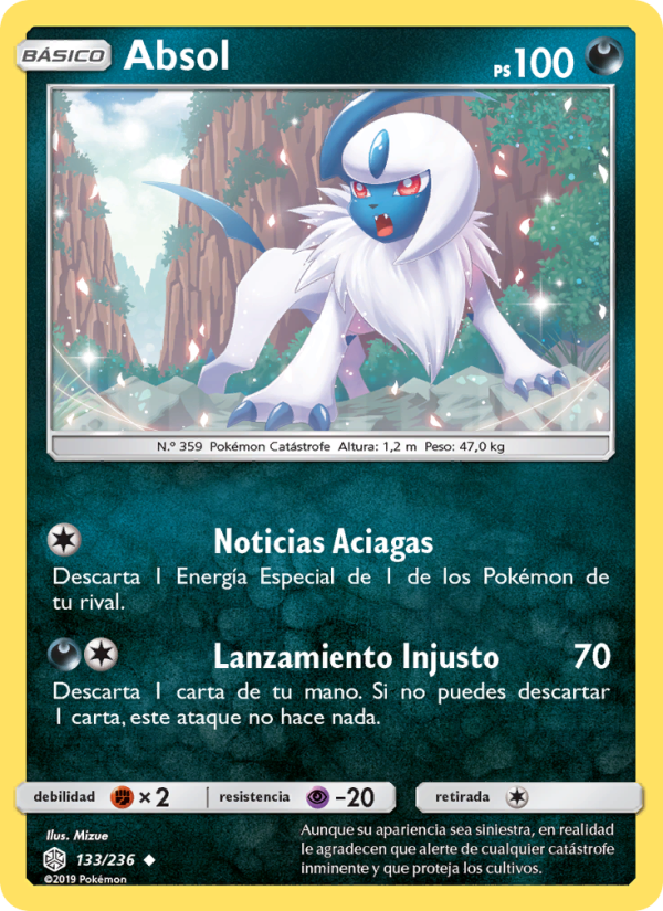 Absol 133 — Eclipse Cósmico (Spanish Pokémon TCG card)