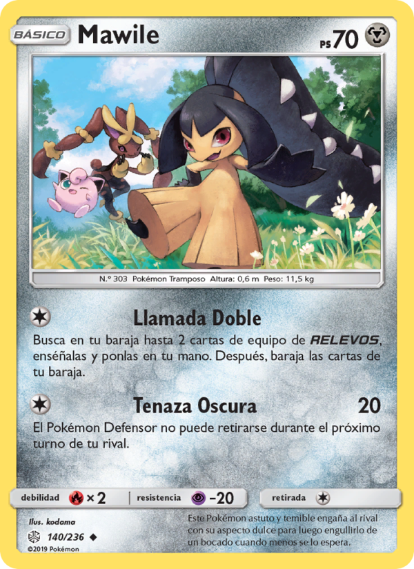 Mawile 140 — Eclipse Cósmico (Spanish Pokémon TCG card)