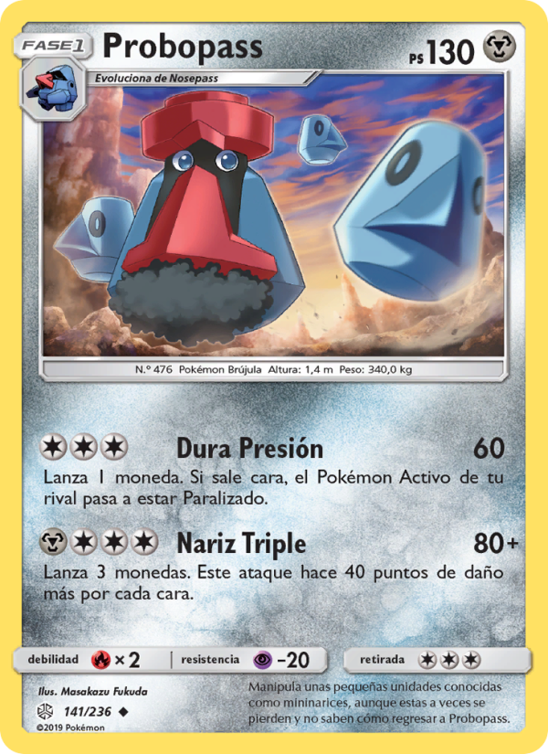 Probopass 141 — Eclipse Cósmico (Spanish Pokémon TCG card)